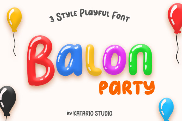 Balon Party: A Playful Display Font for Crafters and Product Designers