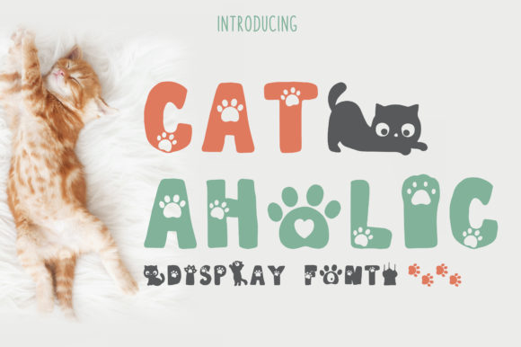 Cat-Aholic: A Whimsical Display Font for Makers and Creative Sellers