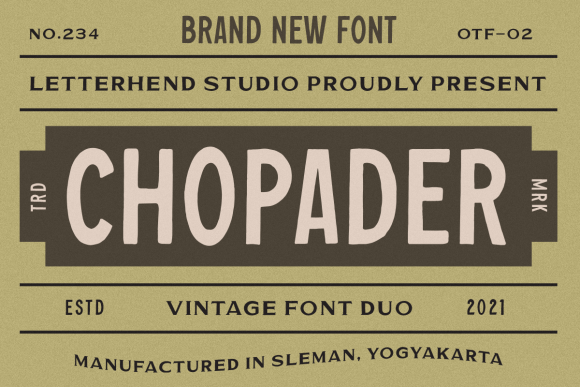 Chopader: A Vintage Display Font That Elevates Editorial Design