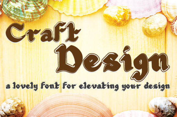 Craft Design: A Stylish Display Font for Modern Branding Projects