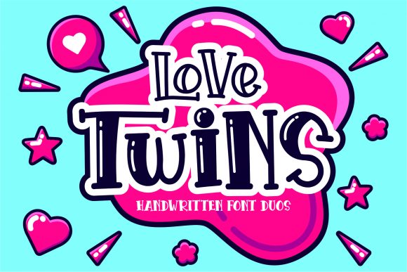 Love Twins: A Playful Display Font for Lively Editorial Designs
