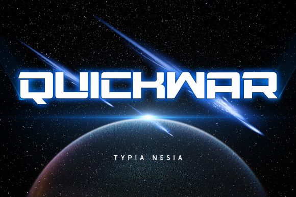 Quickwar: A Futuristic Display Font for Bold Handmade Design