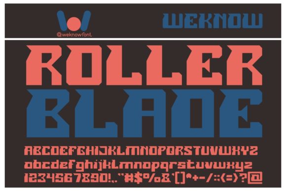 Roller Blade: A Chunky Display Font for Crafters and Product Designers